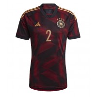 Camiseta Alemania Antonio Rudiger #2 Segunda Equipación Replica Mundial 2022 mangas cortas